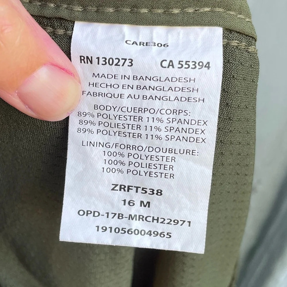 Riders by Lee Indigo Khaki Green Utility Skirt, size 16 - Picture 5 of 6